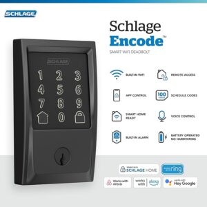 Schlage Encode Smart WiFi Deadbolt Lock for Front Door