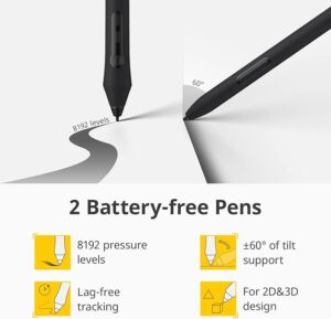 XENCELABS Wireless Drawing Tablet Medium with Quick Keys